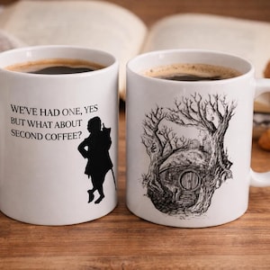 Second Breakfast Coffee Mug – Cozy Fantasy Book Lover Mug, Hobbit-Style Art Gift