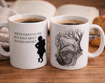 Second Breakfast Coffee Mug – Cozy Fantasy Book Lover Mug, Hobbit-Style Art Gift