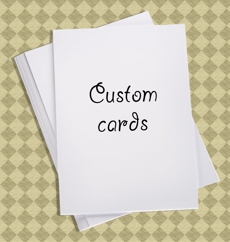 Custom Greeting Cards Personalized Handmade Cards Etsy