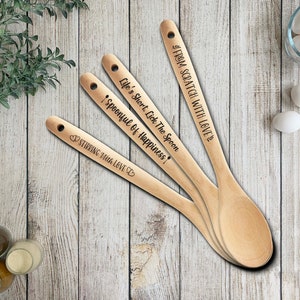 Personalized Laser Engraved Wooden Spoon