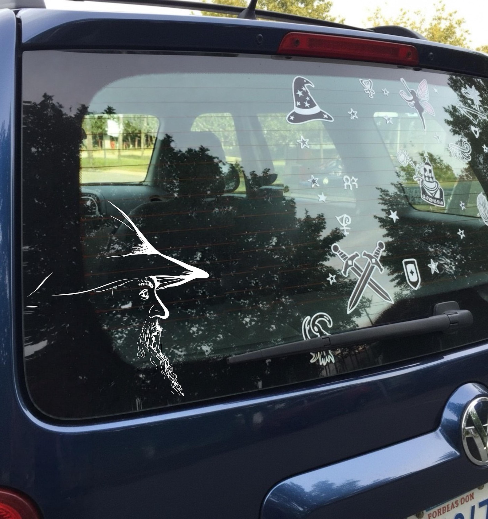 Wizard Silhouette Car Decal – Fantasy Inspired Vinyl Sticker, Subtle ...