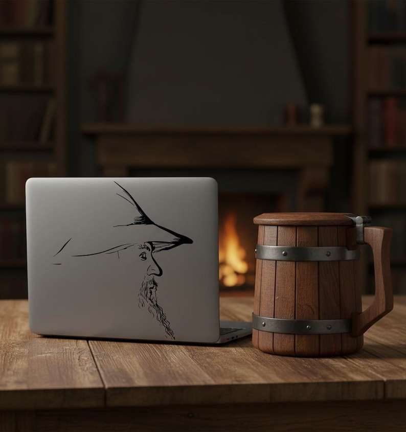 Wizard Silhouette Car Decal – Fantasy Inspired Vinyl Sticker, Subtle ...