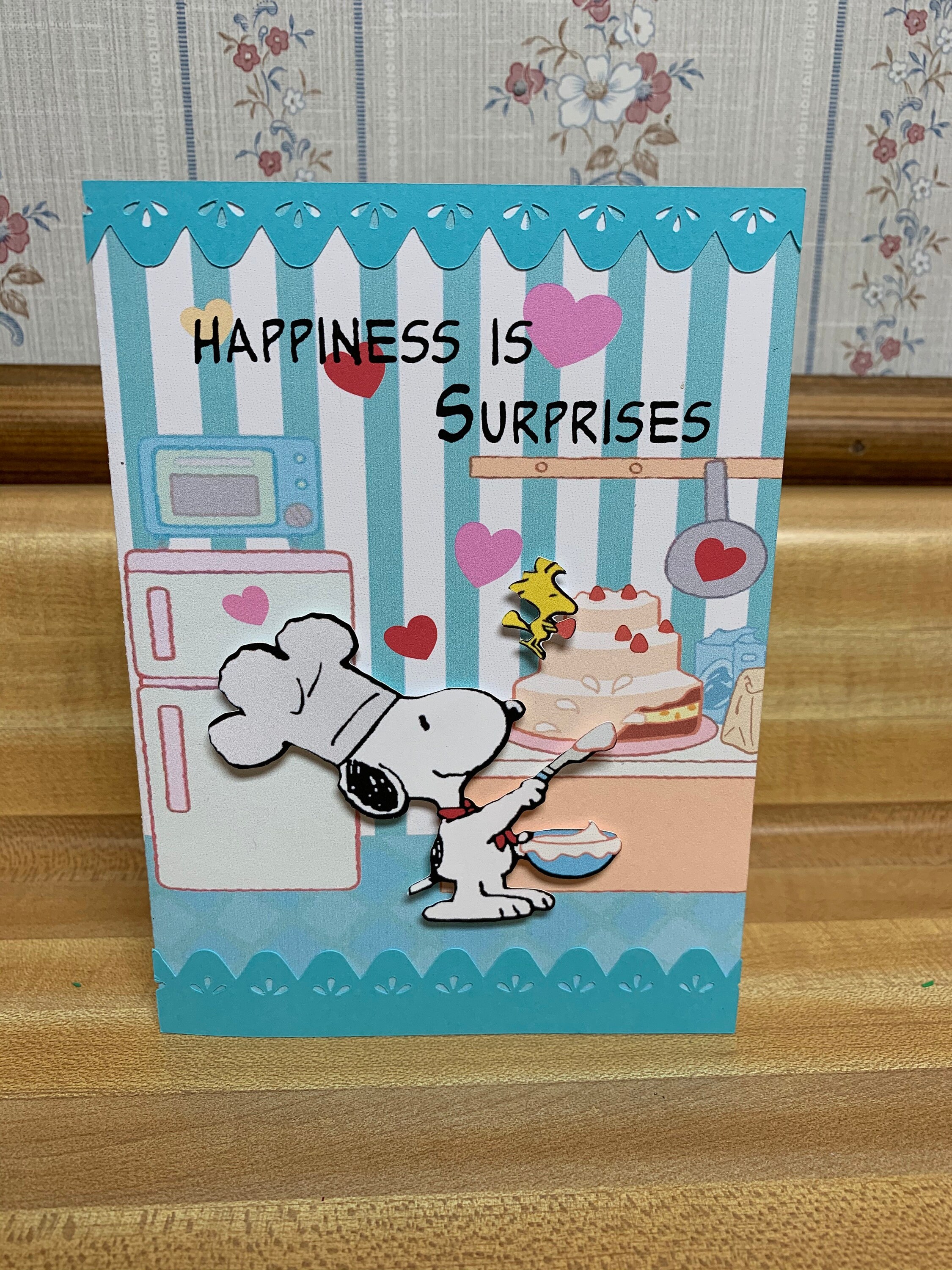 Snoopy Baking Happy Birthday Card Etsy Snoopy Baking Happy Birthday Card Etsy