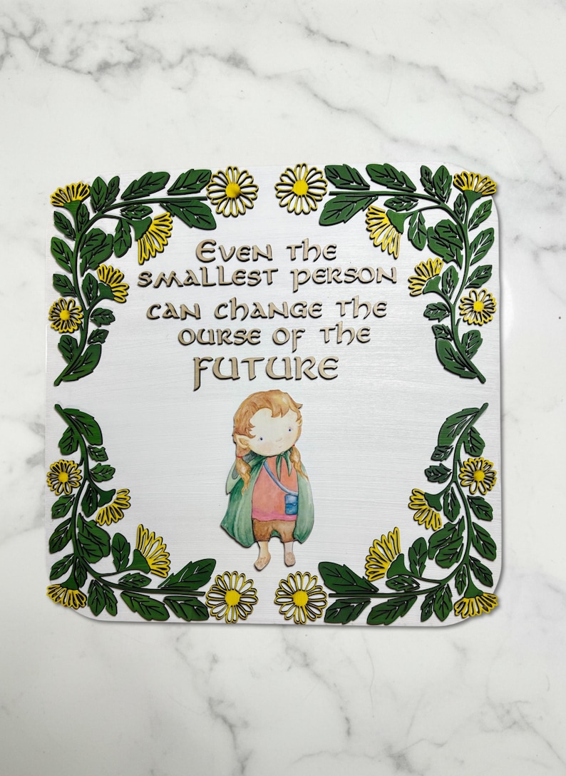 Even the Smallest Person Quote Sign | Fantasy Nursery Decor | Baby Shower Gift image 4