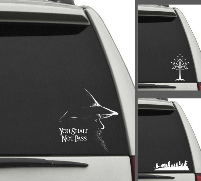 Gandalf Car Decal / Lord of the Rings Car Decal Etsy