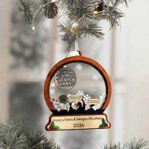 MST3K Snow Globe Christmas Ornament, Customizable Family Name