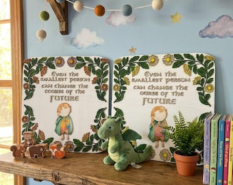 Even the Smallest Person Quote Sign | Fantasy Nursery Decor | Baby Shower Gift
