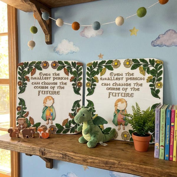 Even the Smallest Person Quote Sign | Fantasy Nursery Decor | Baby Shower Gift