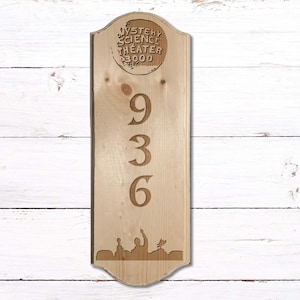 MST3K Wooden House Sign / Mystery Science Theater 3000 House Numbers