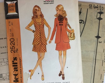 McCalls vintage sewing pattern Teen girl Jacket, Skirt, and Vest