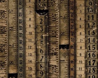 Tim Holtz Fabric - Eclectic Elements Fabric - TAPE MEASURE - Free Spirit Fabric