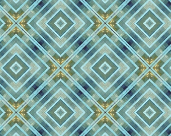 Madison One Fabric - Intersection - Blue - By William Reue for Free Spirit Fabric - Digital Print
