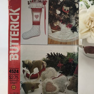 Butterick Christmas Ornament Vintage Craft Sewing Pattern