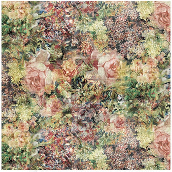 Tim Holtz Fabric - Eclectic Elements Foundations - "BOUQUET" - Free Spirit Fabric