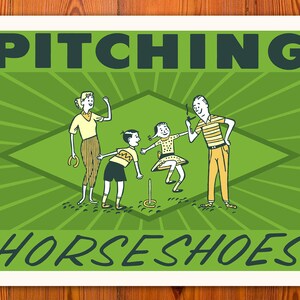 Horseshoes Screenprint