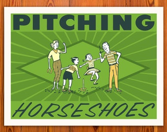 Horseshoes Screenprint