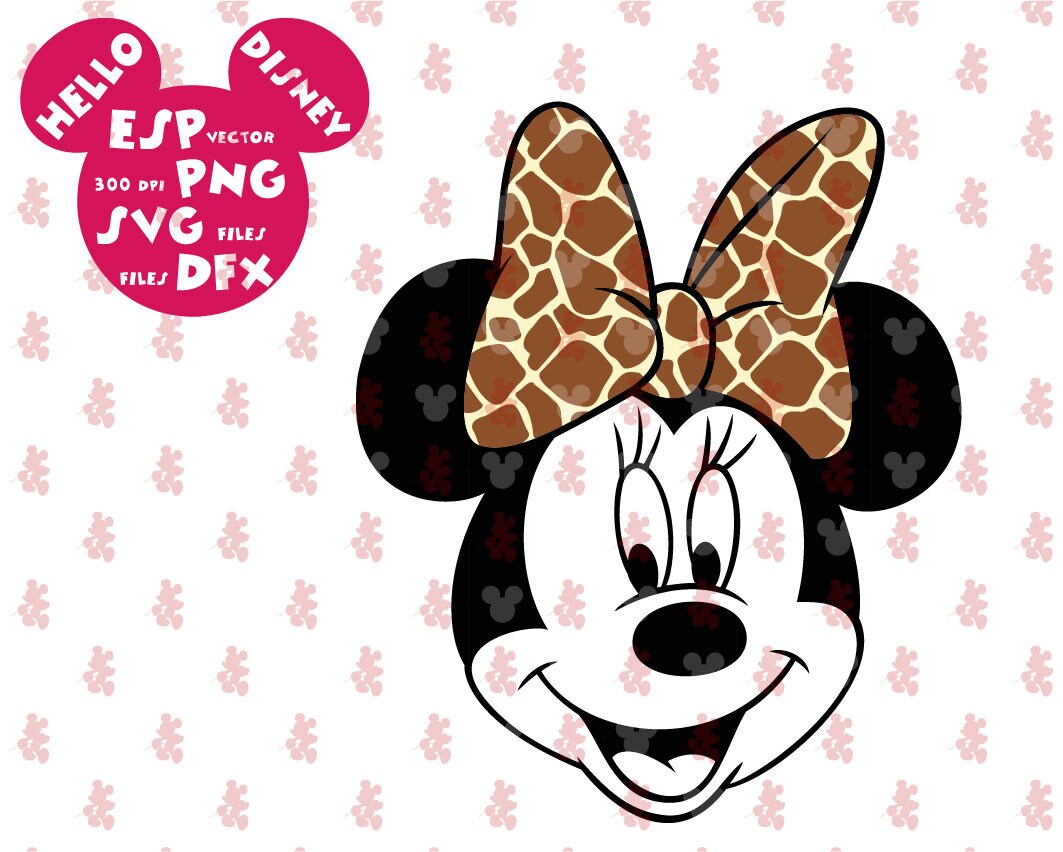 Minnie heads Safari Inspired Cut files Mouse Die Cuts | Etsy