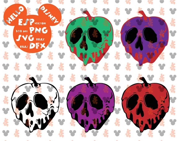 Download Disney Halloween Poison Apple Clipart Disney Cut Files Etsy