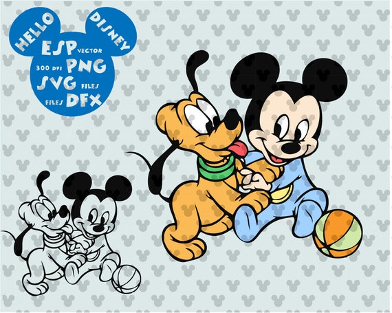 Disney Mickey Et Pluto Bebes Clipart Disney Coupe Etsy Disney Mickey Et Pluto Bebes Clipart Disney Coupe Etsy