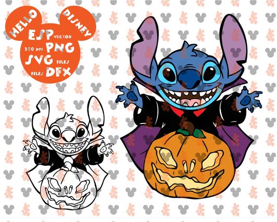 Download Disney Halloween Lilo Stitch Clipart Disney Cut Files Etsy