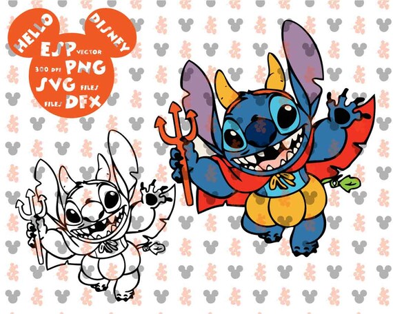 Download Disney Halloween Lilo Stitch Clipart Disney Cut Files Etsy