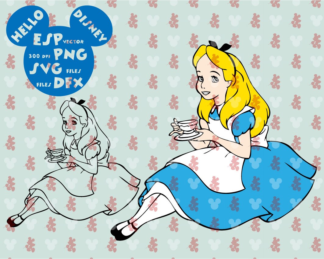 cut file clipart layered svg cricut cutting file png silhouette alice ...