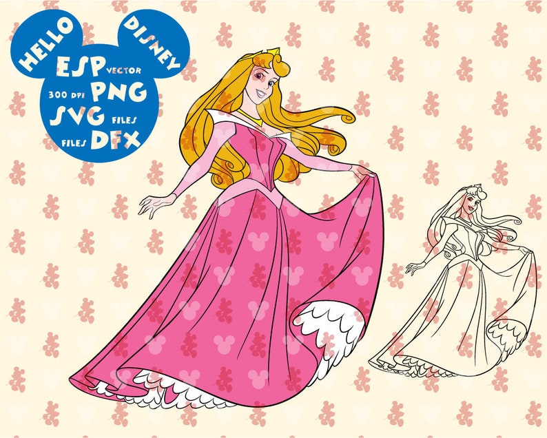 Download Disney Princess Aurora Clipart Disney Cut files Mouse Die ...