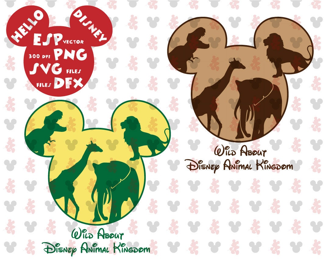 Download Wild about Disney Animal kingdom Mickey head Cut files | Etsy