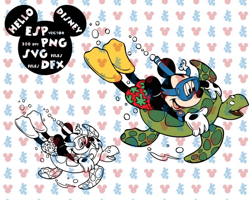 Download Disney SVG Mickey Mouse on the beach summer Clipart Disney ...