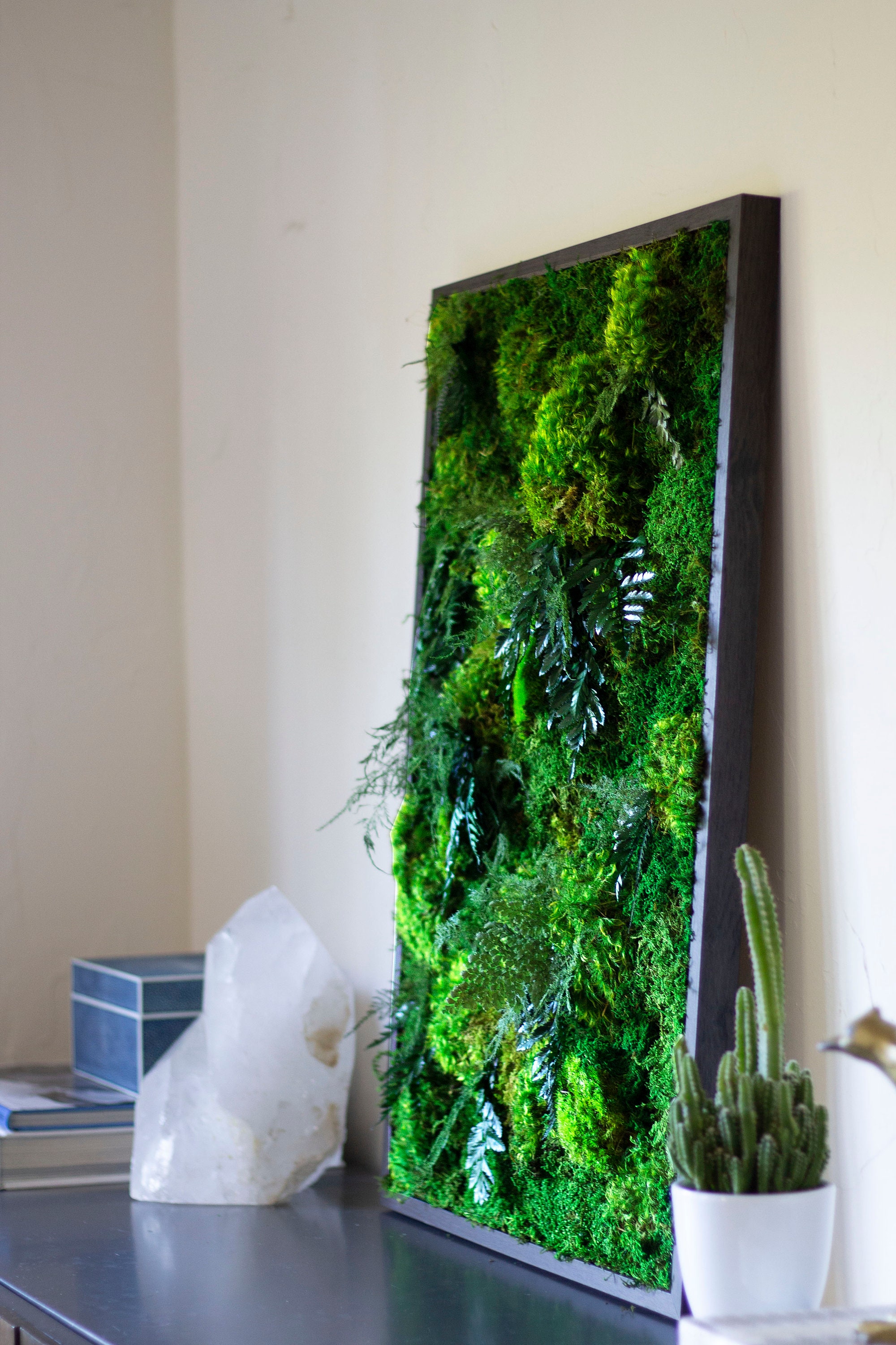 Preserved Moss Art Framed Real Moss Decor Living Moss Wall Etsy Canada