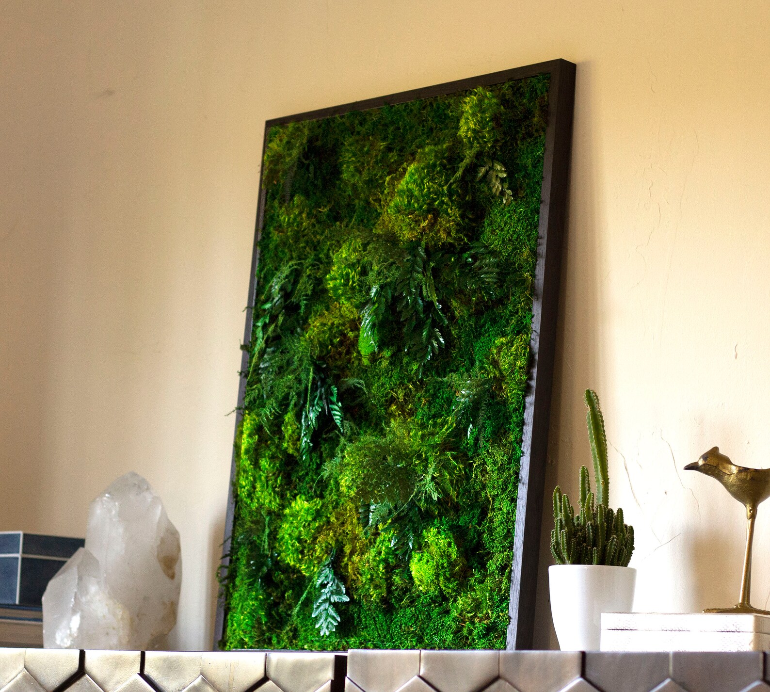 Preserved Moss Art Framed Real Moss Decor Living Moss Wall Etsy Canada