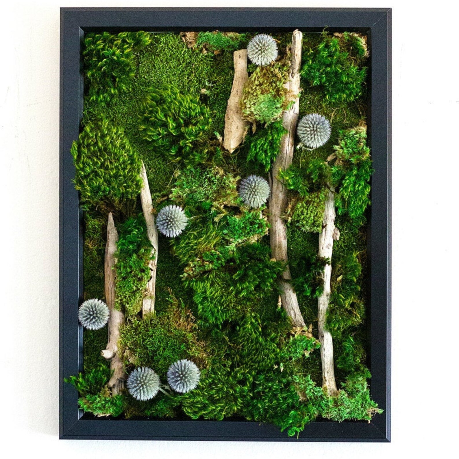 Preserved Moss Art Framed Real Moss Decor Living Moss Wall Etsy