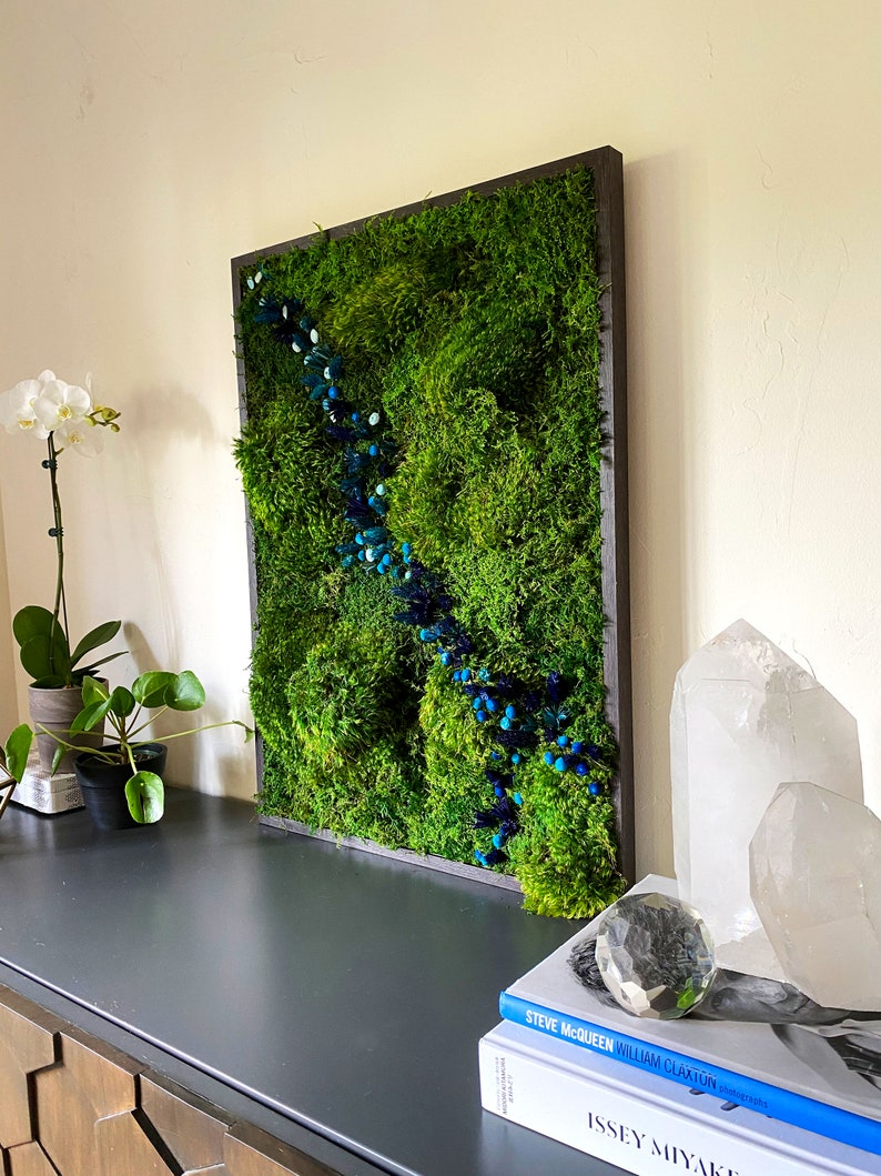 Preserved Moss Art Framed Real Moss Decor Living Moss Wall Etsy Nederland
