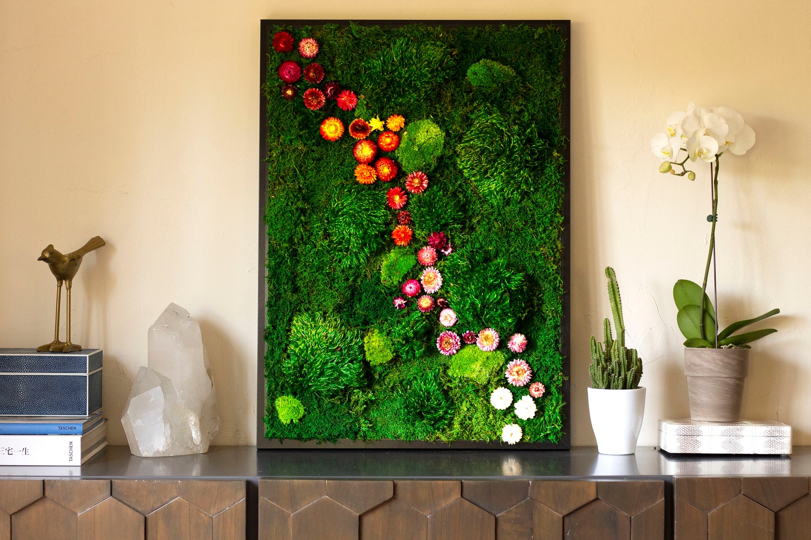 Preserved Moss Art Framed Real Moss Decor Living Moss Wall Etsy