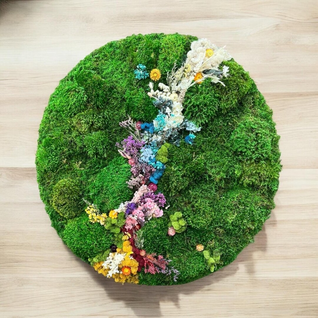 Preserved Moss Art , Real Moss Decor, Living Moss Wall Art Large ...