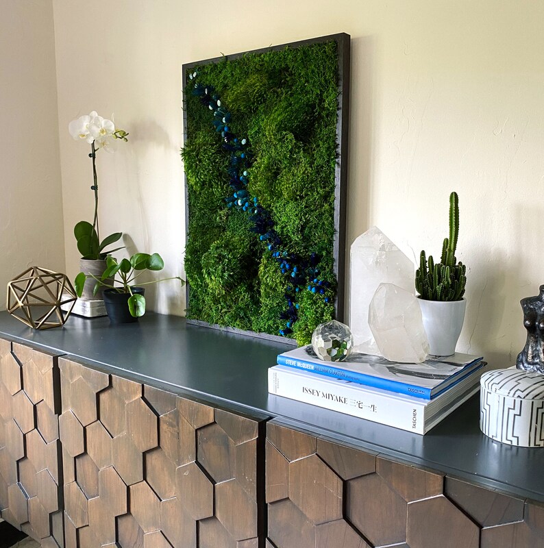 Preserved Moss Art Framed Real Moss Decor Living Moss Wall Etsy Nederland