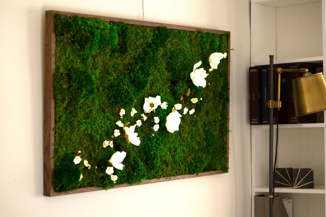 Preserved Moss Art Framed Real Moss Decor Living Moss Wall | Etsy