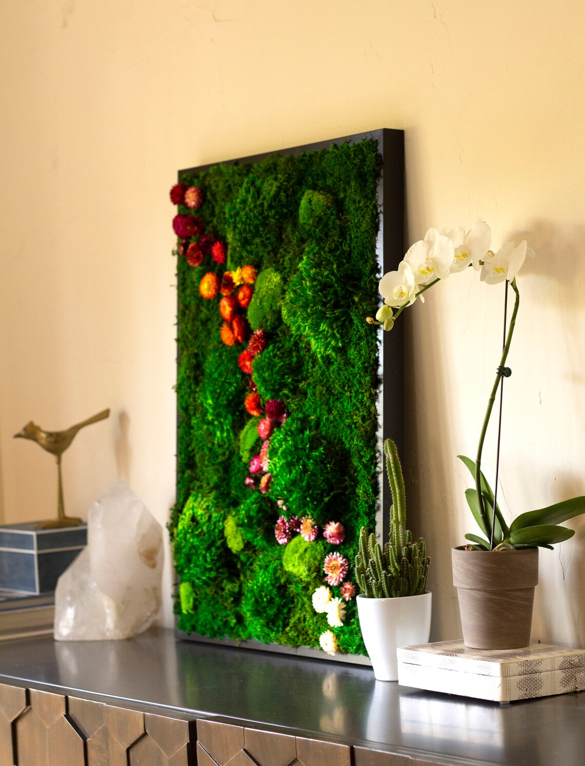 Preserved Moss Art Framed Real Moss Decor Living Moss Wall Etsy