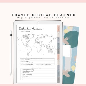 Travel Planner Digital, Digital Travel Planner Template, Digital Vacation Planner, Vacation Planner, Digital Travel Journal, GoodNotes