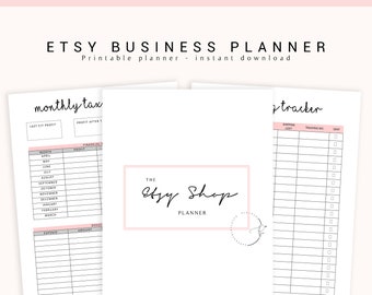 Etsy Business Planner, Etsy Shop Planner, Business Printable, Home Business, Small Business , Custom Colour, Business Printable Binder