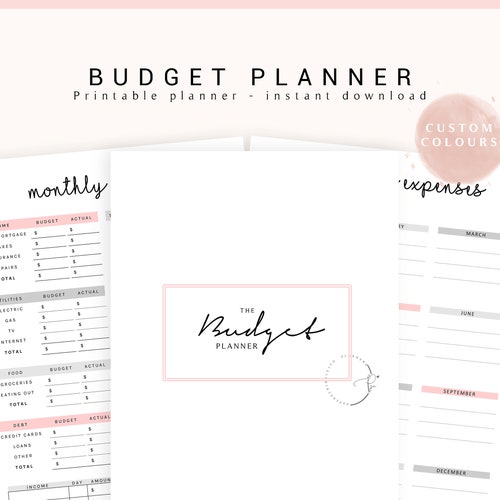 Yearly Finance Planner Sheet Printable Horizontal | Etsy