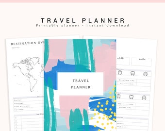 A5 Travel Printable Planner Trip Planner Vacation Planner - Etsy