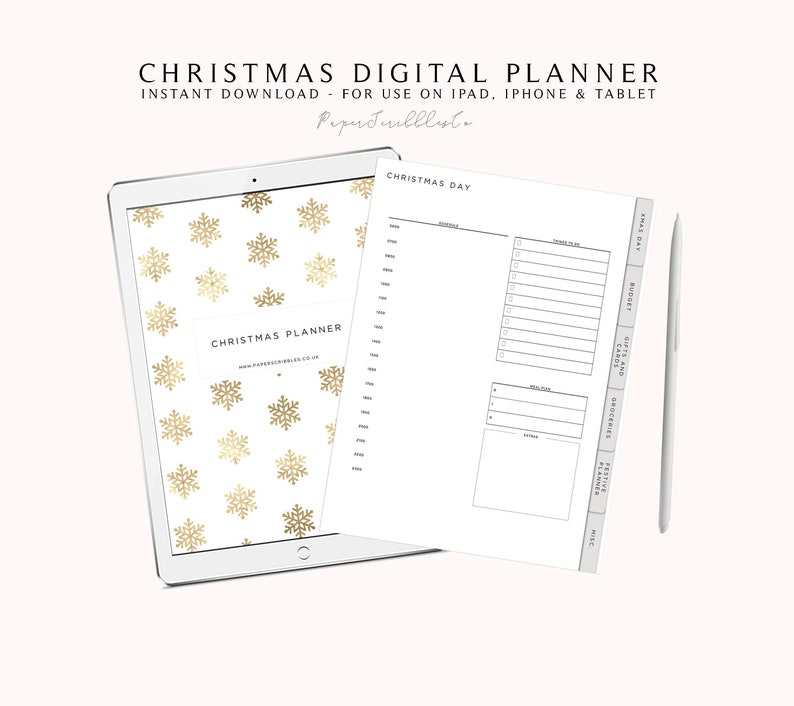 Digital Planner for Goodnotes, Digital Christmas Planner, Xmas Planner
