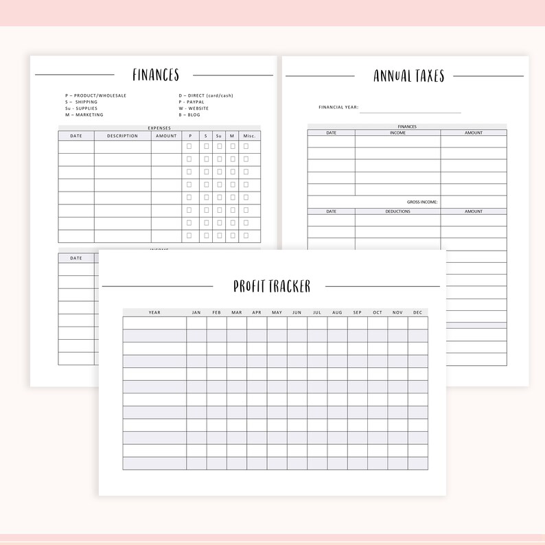 Etsy Business Planner Etsy Shop Planner Business Printable Etsy UK