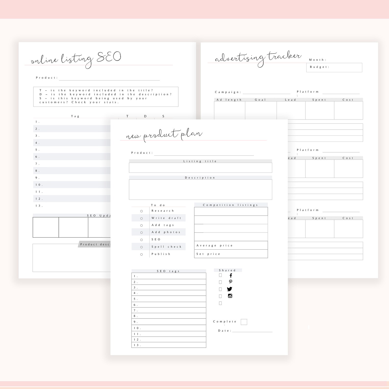 Small Business Planner PRINTABLE Business Binder Business | Etsy