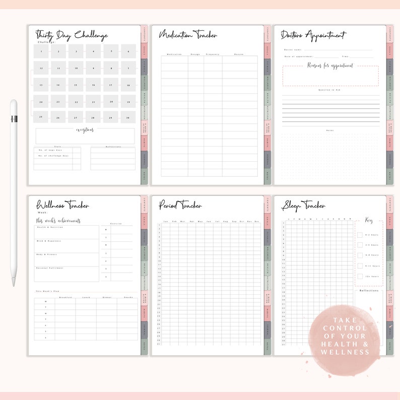 Digital Fitness & Health Planner Fitness Planner Goodnotes Etsy UK