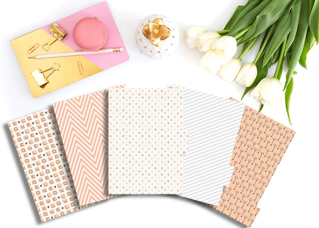 A5 Dividers Printable Set of 5 Planner Dividers Planner - Etsy