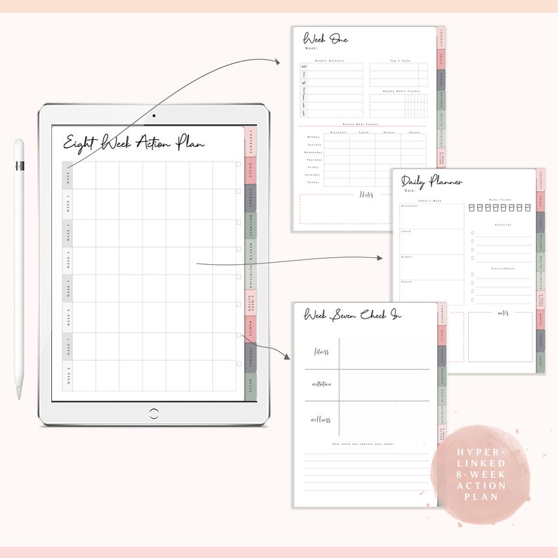 Digital Fitness & Health Planner Fitness Planner Goodnotes Etsy UK