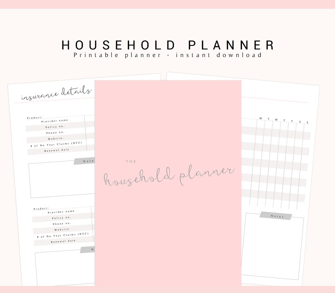 Home Management Planner PRINTABLE Home Organization - Etsy