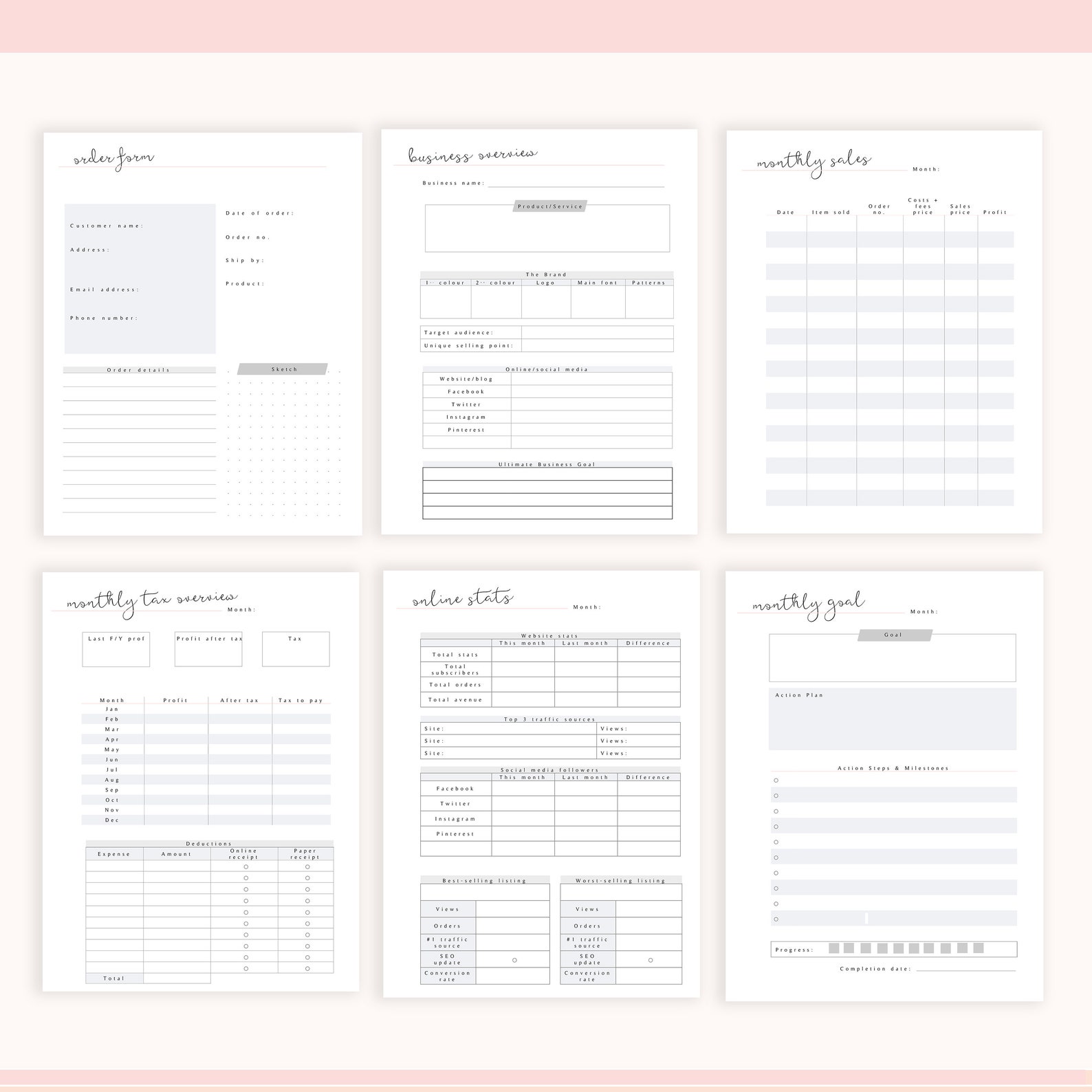 Small Business Planner PRINTABLE Business Binder Business | Etsy